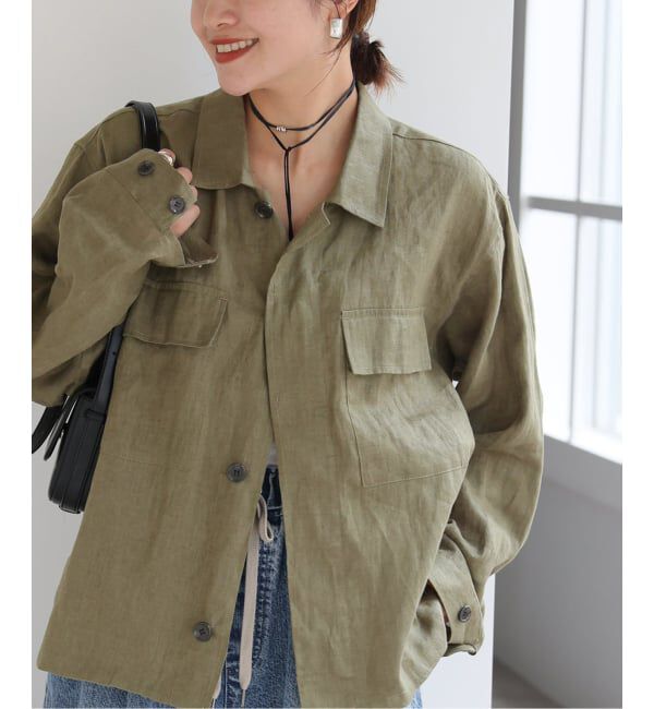 JOURNAL STANDARD「《追加3》リネンミリタリージャケット」|ミリタリージャケット|