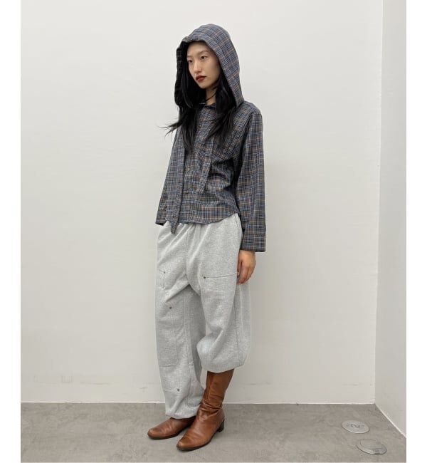 Oriens JOURNAL STANDARD「チェックフーディーシャツ」|シャツ・ブラウス|グレーA