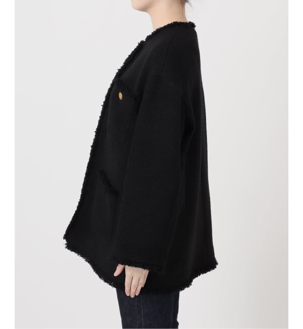 journal standard L'essage「GIOLICAツイードBIGジャケット」|ノーカラージャケット|