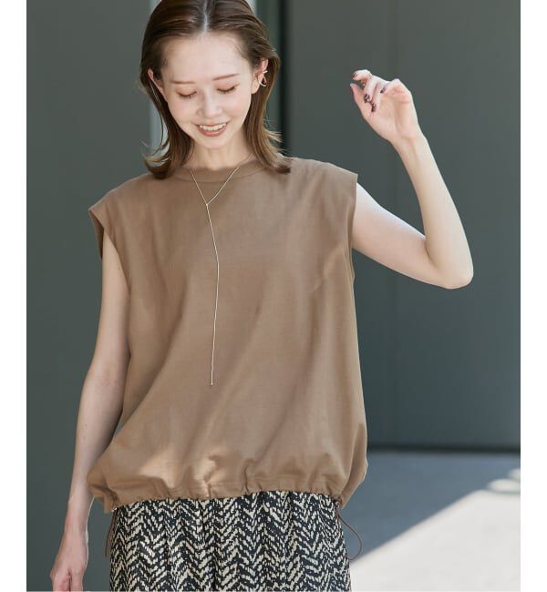 JOURNAL STANDARD「《追加》シャーリングノースリーブＴシャツ」|Tシャツ・カットソー|ブラウン B