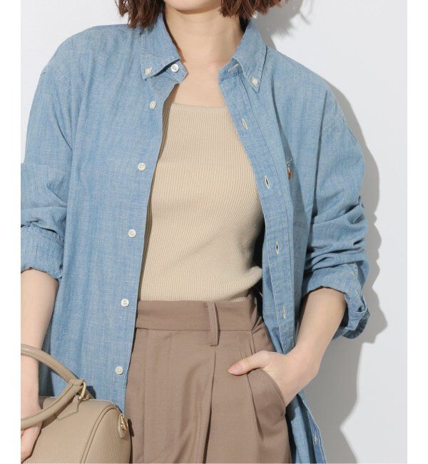 JOURNAL STANDARD relume「《追加4》Vis/Polyスクエアネックリブタンクトップ」|タンクトップ|ベージュ A