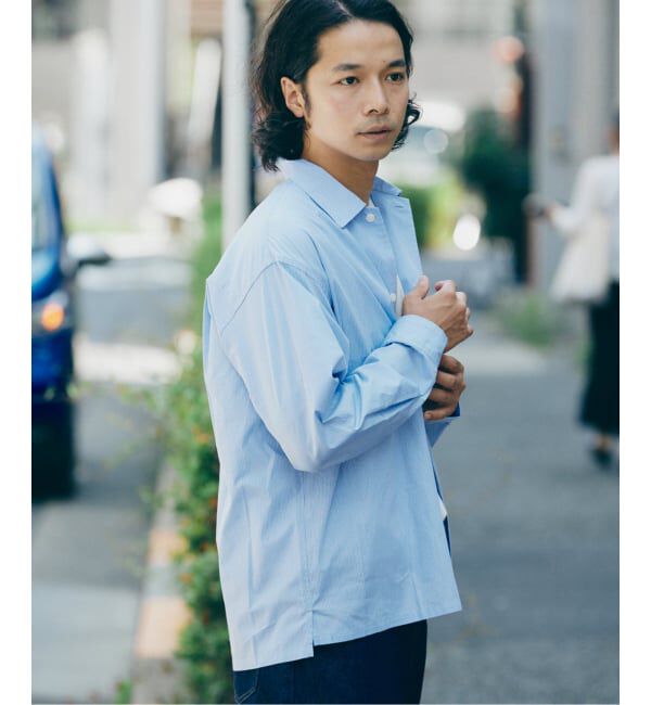 JOURNAL STANDARD relume「JAMES FABRIC / ジェームスファブリック ブルーハケメ ライトウェイトシャツ」|シャツ・ブラウス|