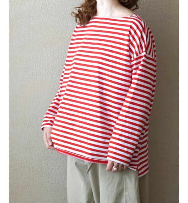 journal standard luxe「コットンボーダー ボートネックプルオーバー」|Tシャツ・カットソー|