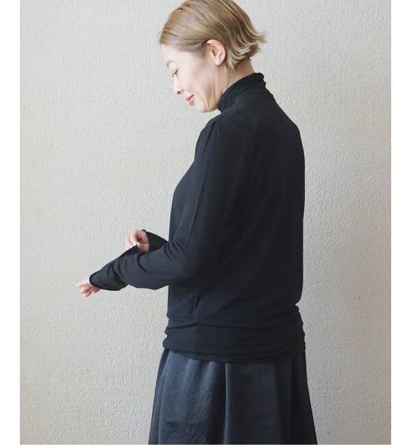 journal standard luxe「シアージャージ タートルネックプルオーバー」|Tシャツ・カットソー|ブラック