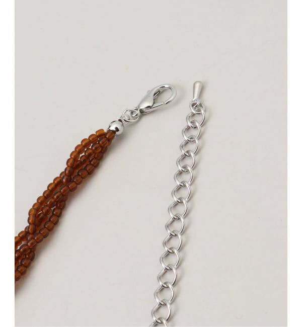 JOURNAL STANDARD relume「RELUME 3レンガラスビーズネックレス」|ネックレス|