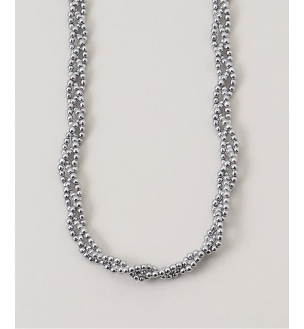 JOURNAL STANDARD relume「RELUME 3レンガラスビーズネックレス」|ネックレス|シルバー