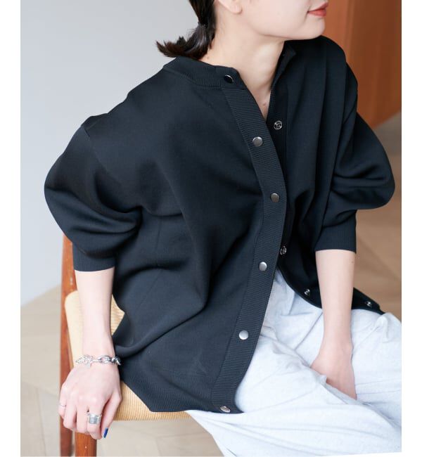 JOURNAL STANDARD「《WEB限定追加2》ウォッシャブルバナナスリーブカーディガン」|カーディガン|ブラック
