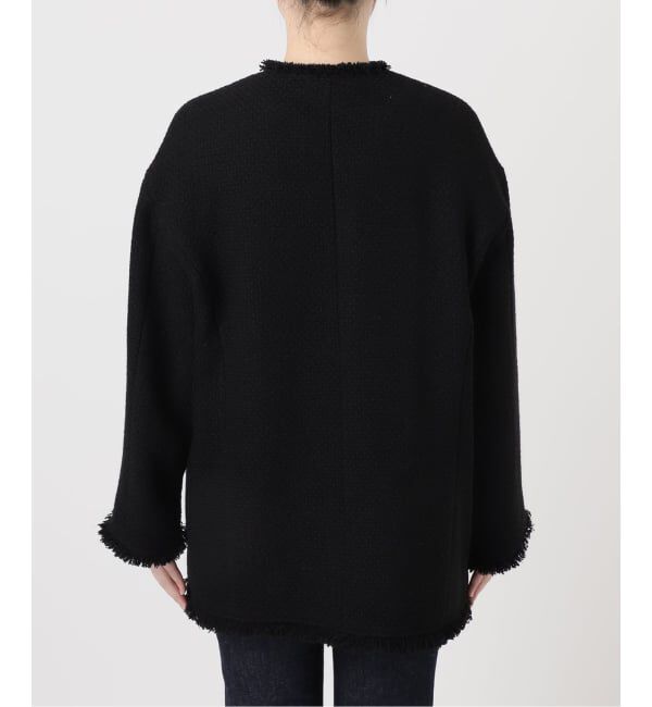 journal standard L'essage「《追加2》GIOLICAツイードBIGジャケット」|ノーカラージャケット|