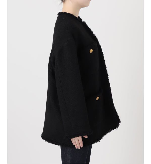 journal standard L'essage「《追加2》GIOLICAツイードBIGジャケット」|ノーカラージャケット|