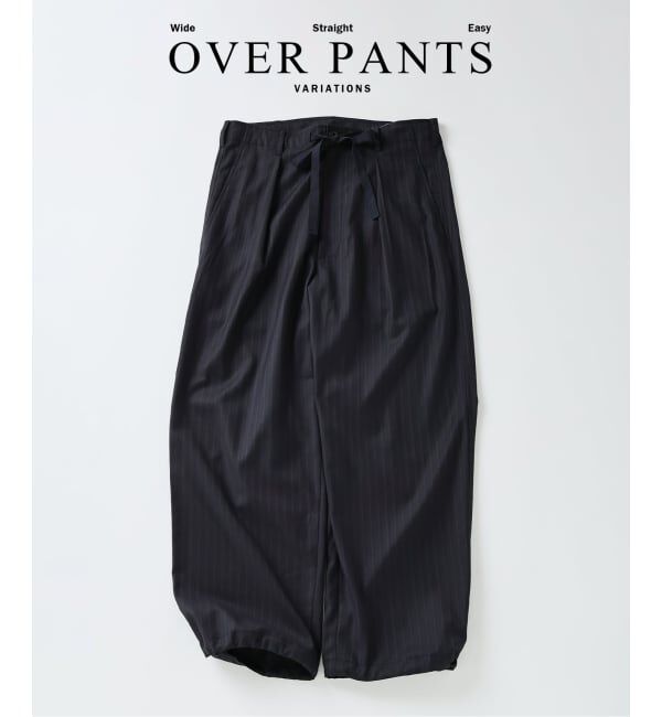 JOURNAL STANDARD relume「ドビーストライプ オーバーパンツ」|スラックス|ブラック