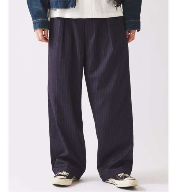 JOURNAL STANDARD relume「ドビーストライプ オーバーパンツ」|スラックス|