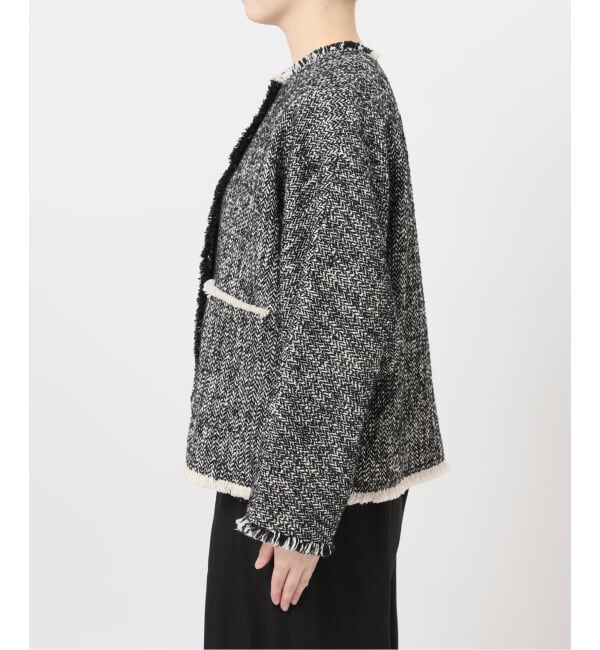 journal standard L'essage「《追加4》【SP】GIOLICATWEED ドルマンジャケット」|ノーカラージャケット|