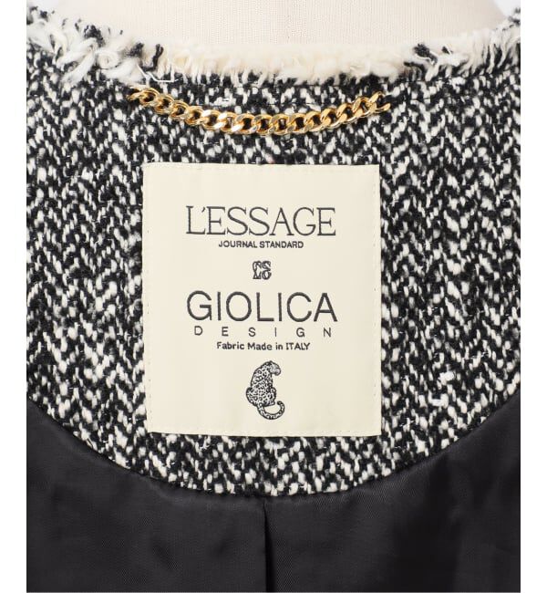 journal standard L'essage「《追加4》【SP】GIOLICATWEED ドルマンジャケット」|ノーカラージャケット|