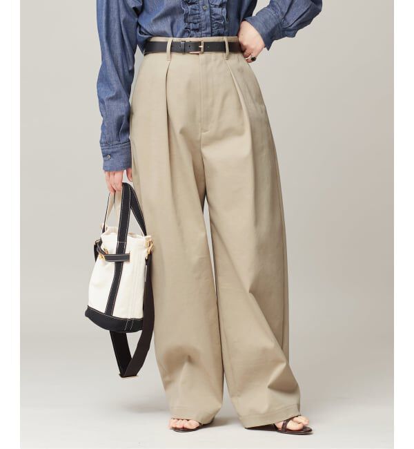 journal standard L'essage「《追加4》【金子綾さん着用】CP タックチノパンツ」|チノ|