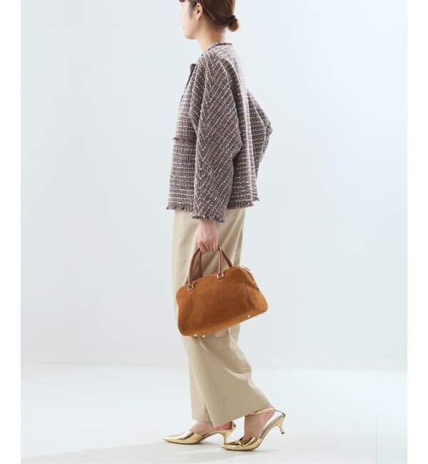 journal standard L'essage「《追加5》【金子綾さん着用】GIOLICATWEED ドルマンジャケット」|ノーカラージャケット|