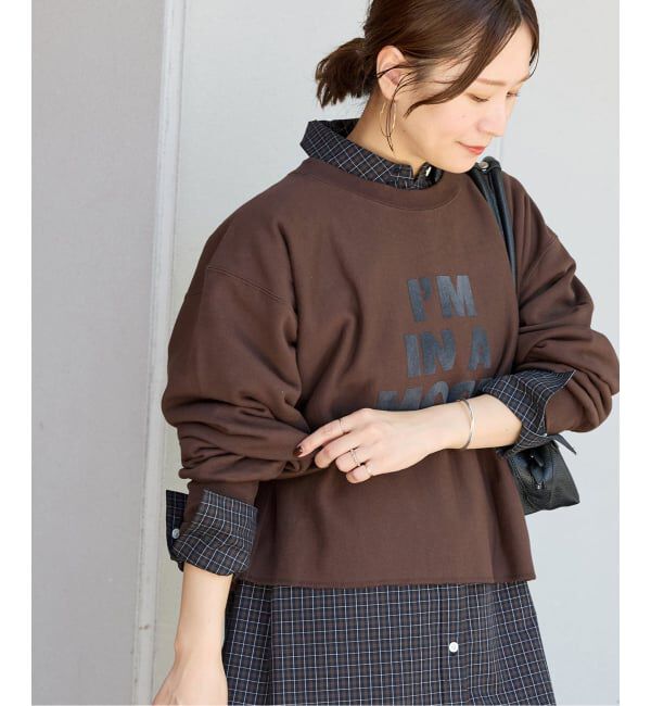 JOURNAL STANDARD「《追加》CROPPED LOGO SWEAT」|スウェット・ジャージ|ブラウン