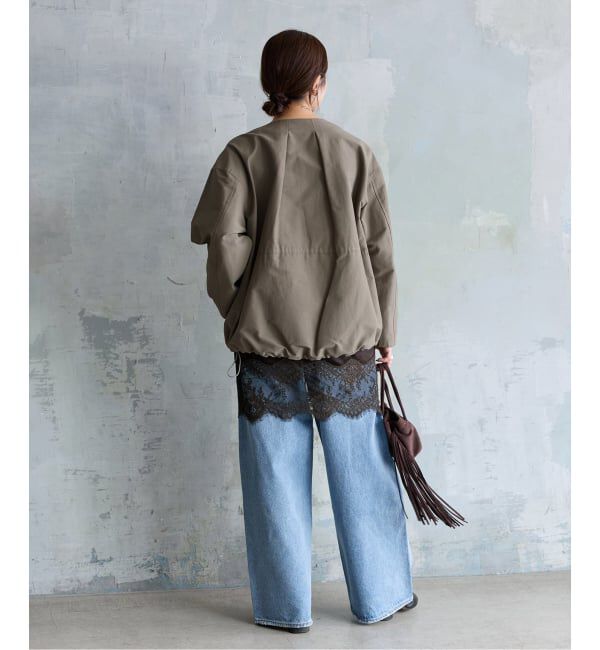 JOURNAL STANDARD「グログランノーカラーコクーンコート」|ノーカラーコート|