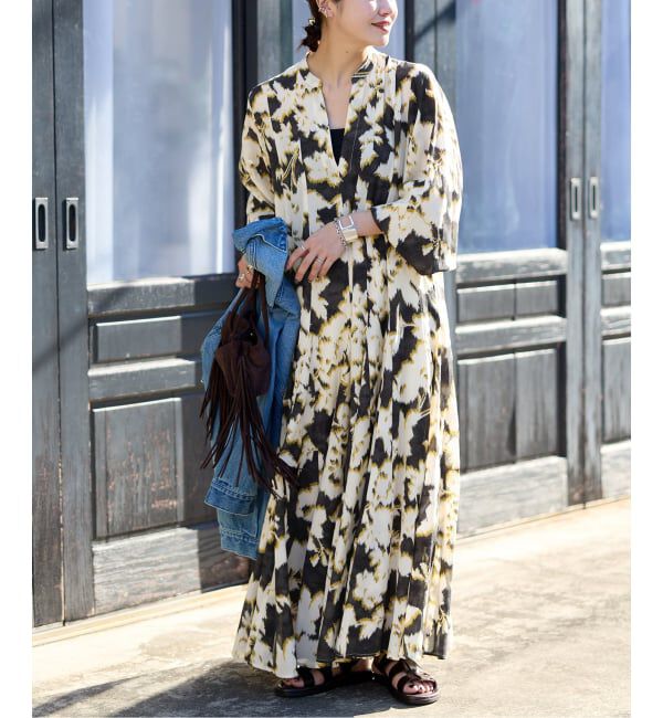 JOURNAL STANDARD「オリエンタルプリントワンピース」|ワンピース|イエロー