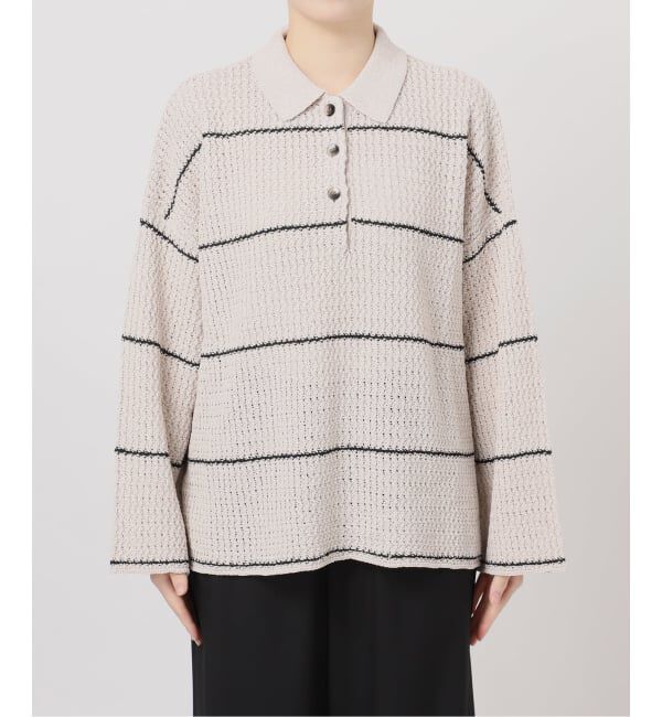 JOURNAL STANDARD「ペーパーヤーンMIXポロカラープルオーバー」|ニット・セーター|