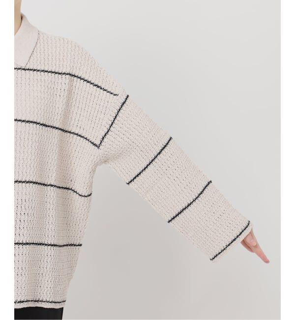 JOURNAL STANDARD「ペーパーヤーンMIXポロカラープルオーバー」|ニット・セーター|