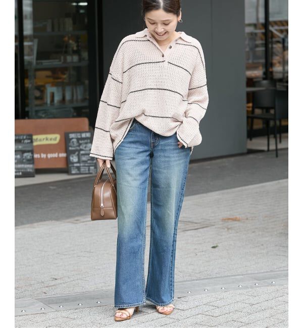 JOURNAL STANDARD「ペーパーヤーンMIXポロカラープルオーバー」|ニット・セーター|