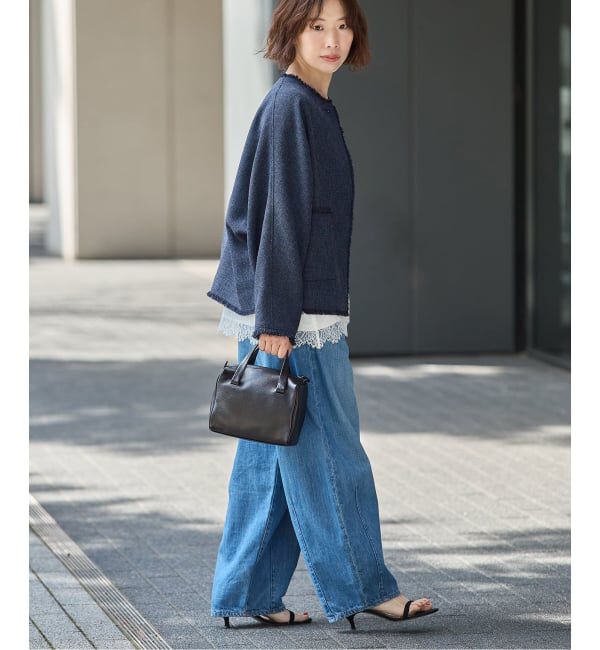 journal standard L'essage「カラミTWEEDドルマンジャケット」|ノーカラージャケット|