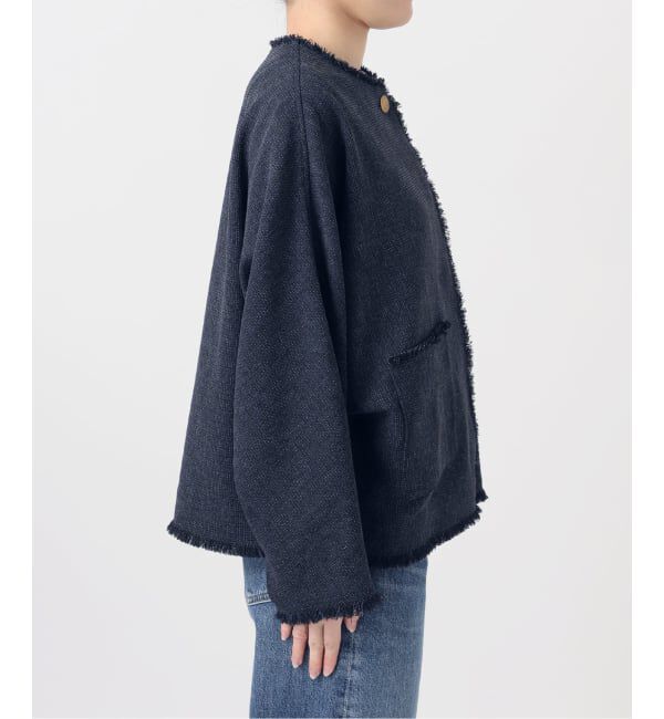 journal standard L'essage「カラミTWEEDドルマンジャケット」|ノーカラージャケット|