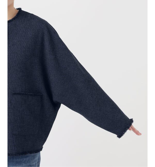 journal standard L'essage「カラミTWEEDドルマンジャケット」|ノーカラージャケット|