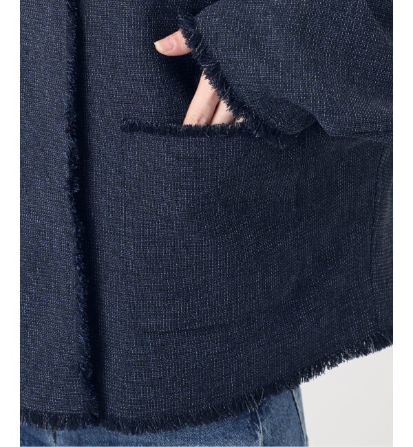 journal standard L'essage「カラミTWEEDドルマンジャケット」|ノーカラージャケット|