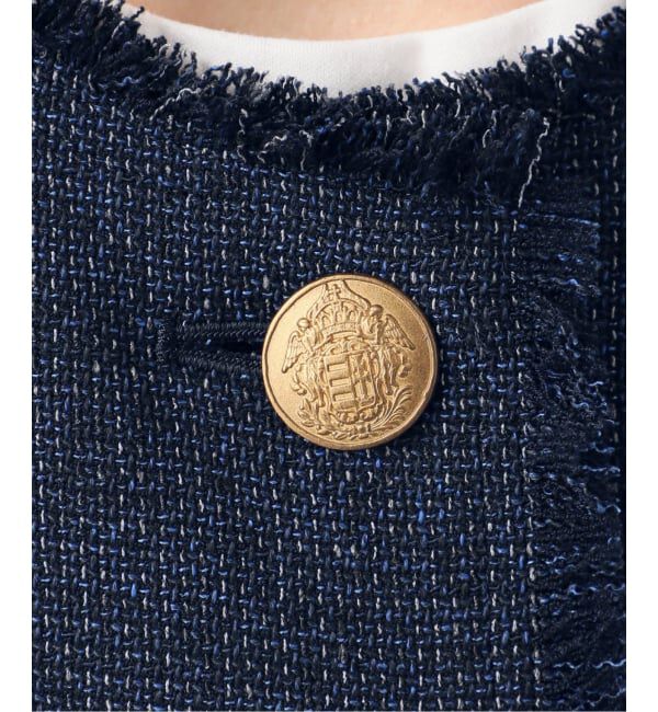 journal standard L'essage「カラミTWEEDドルマンジャケット」|ノーカラージャケット|
