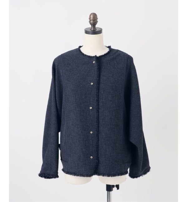 journal standard L'essage「カラミTWEEDドルマンジャケット」|ノーカラージャケット|