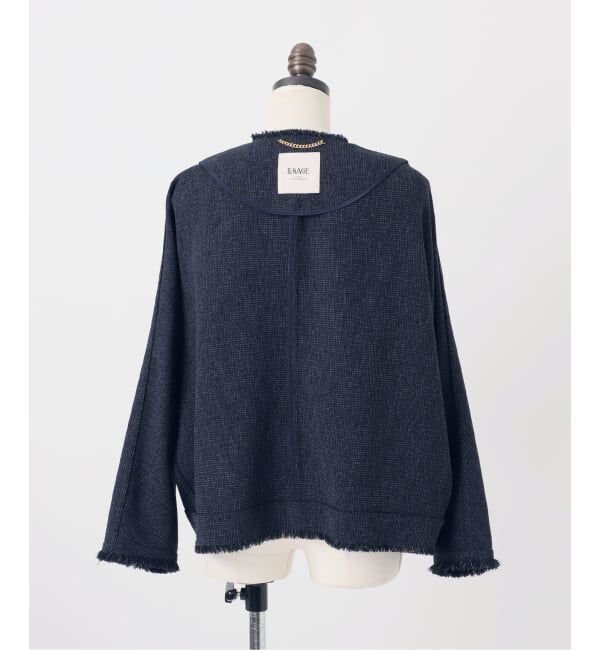 journal standard L'essage「カラミTWEEDドルマンジャケット」|ノーカラージャケット|