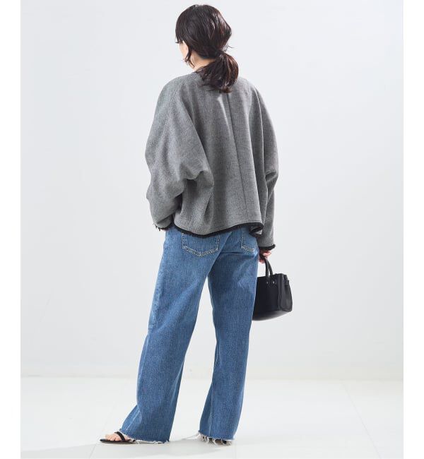 journal standard L'essage「カラミTWEEDドルマンジャケット」|ノーカラージャケット|