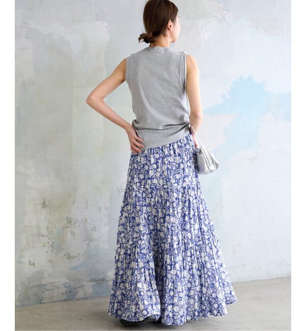 JOURNAL STANDARD relume「《WEB限定追加 / 新色》コットンボイルクリンクルティアードスカート（柄）」|スカート|