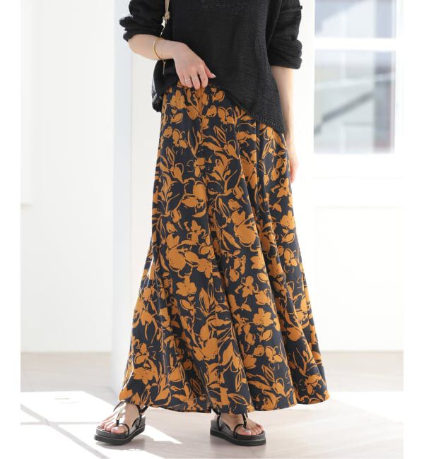 JOURNAL STANDARD relume「バイカラーリーフプリントスカート」|スカート|