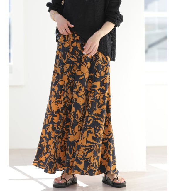 JOURNAL STANDARD relume「バイカラーリーフプリントスカート」|スカート|