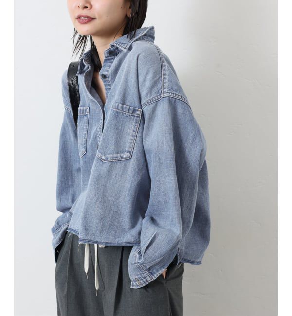 JOURNAL STANDARD「《追加》ライトオンスデニムクロップドシャツ」|シャツ・ブラウス|