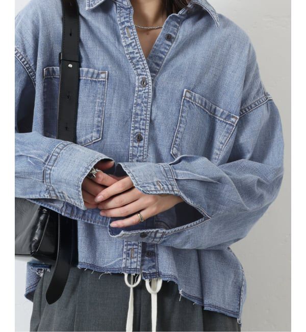 JOURNAL STANDARD「《追加》ライトオンスデニムクロップドシャツ」|シャツ・ブラウス|