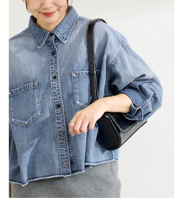 JOURNAL STANDARD「《追加》ライトオンスデニムクロップドシャツ」|シャツ・ブラウス|