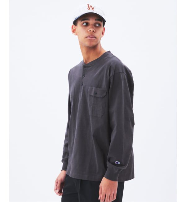 JOURNAL STANDARD「CHAMPION / チャンピオン for JS 長袖 ヘンリーネック」|Tシャツ・カットソー|