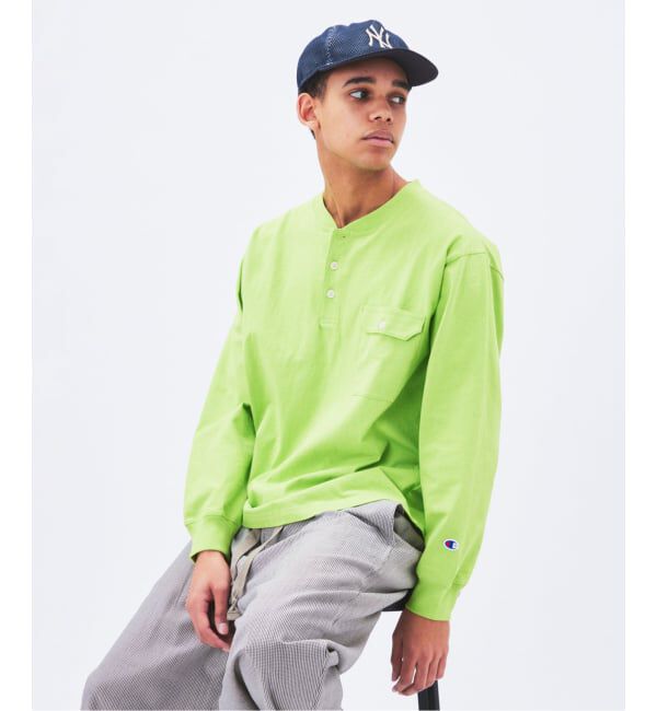 JOURNAL STANDARD「CHAMPION / チャンピオン for JS 長袖 ヘンリーネック」|Tシャツ・カットソー|