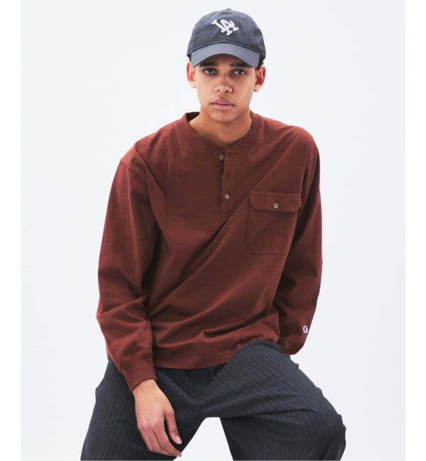 JOURNAL STANDARD「CHAMPION / チャンピオン for JS 長袖 ヘンリーネック」|Tシャツ・カットソー|