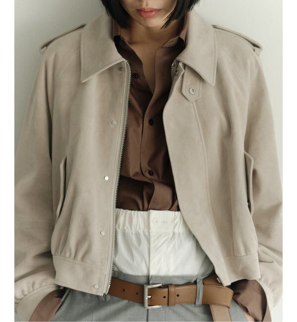 JOURNAL STANDARD「別注【Ayumi.Hamamoto&times;JOURNALSTANDARD】A/H Goat Suede Flight BZ」|ライダースジャケット|