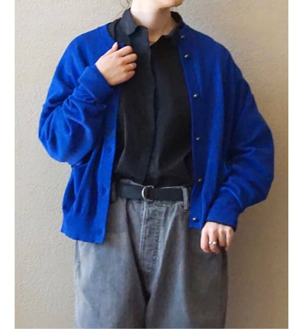 journal standard luxe「ハイツイストテンジク クルーネックカーディガン」|カーディガン|ブルー A