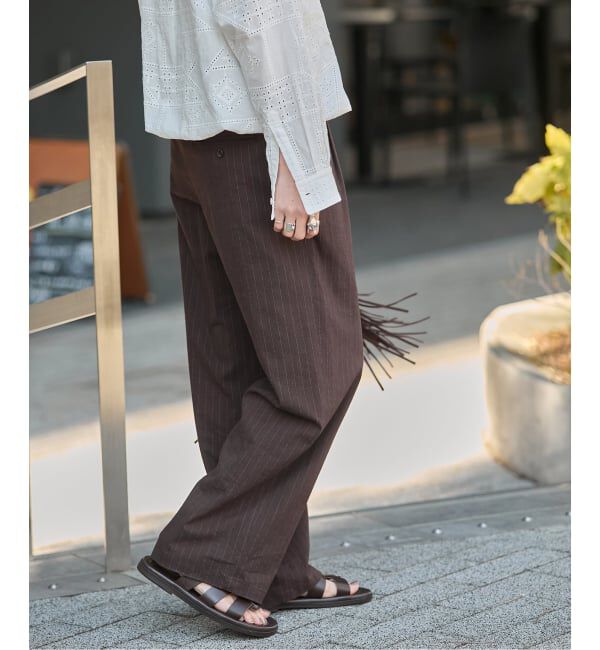 JOURNAL STANDARD「《追加》ウォッシャブルコットンリネンIVISストレートパンツ」|その他|
