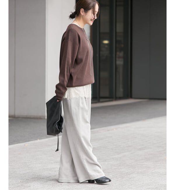 JOURNAL STANDARD「《追加4》レースヘム クルーネックシアーロングT」|Tシャツ・カットソー|