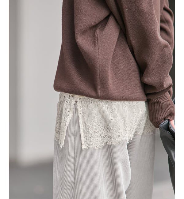 JOURNAL STANDARD「《追加4》レースヘム クルーネックシアーロングT」|Tシャツ・カットソー|