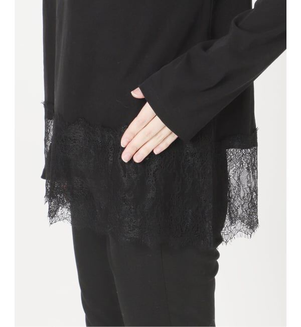 JOURNAL STANDARD「《追加4》レースヘム クルーネックシアーロングT」|Tシャツ・カットソー|