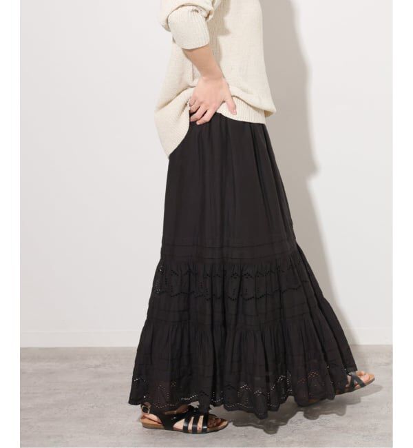 JOURNAL STANDARD relume「《WEB限定追加予約2》コットンボイルタック刺繍ロングスカート」|スカート|