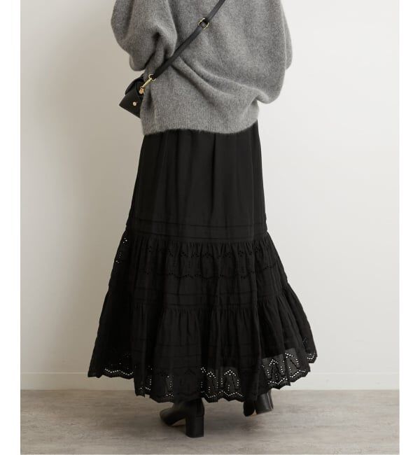JOURNAL STANDARD relume「《WEB限定追加予約2》コットンボイルタック刺繍ロングスカート」|スカート|